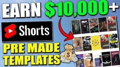 How To Make Money On YouTube SHORTS Using Pre Made Templates (Step By Step)